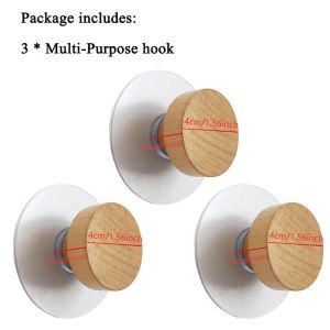 Aitemay 5 Pack Stylish Wooden Wall Hooks for Bathroom Bedroom Storage - Towel Coat Key Holder Home Decor