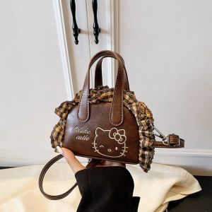 HelloKitty Womens Crossbody Dumpling Bag Cute Lipstick Handbag Soft PU Leather Sweet Cool Style Fashionable Small Bag