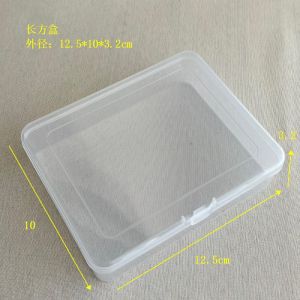 1pc Mini Plastic Box Rectangular Translucent Packing Box Dustproof Solid Strong fake nail box Jewelry Storage box Case Container