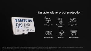 Samsung Evo Plus microSD Card 4K V30 UHS-I C10 MBMC 160MB/s Read Speed 64GB U1 128GB/256GB/512GB 10 Year Local Warranty
