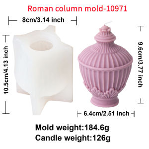 Geometric Roman Vase Silicone Candle Mold Irregular Artistic Stripes Aroma Soap Resin Tools DIY Home Handmade Party Decor Gifts
