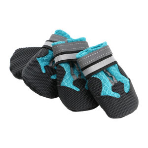HamshMoc Dog Shoes Breathable Anti-Slip Reflective Adjustable Paw Protection for Outdoor Use