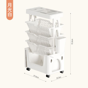 New Multi-layer Floor-standing Mobile Rack with Wheels Organizing Shelf Student Desk Miscellaneous Storage Utility Kitchen