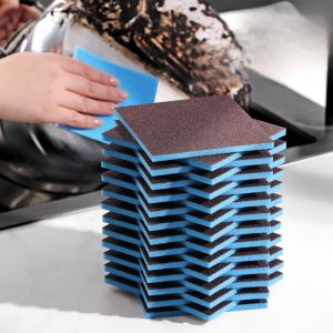 Magic Sponge Scrubber Diamond Sand Kitchen Stove Bottom Cleaning Rust Removal Pot Brush Dishwashing Household Cleaning Tool