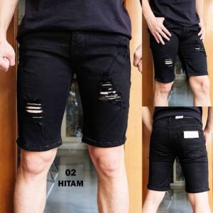 CELANA JEANS PENDEK SOBEK/CELANA PENDEK PRIA/CELANA JEANS PRIA