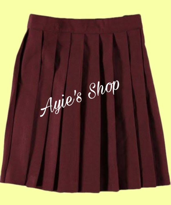 Skirt School Uniform Maroon Lazada Ph