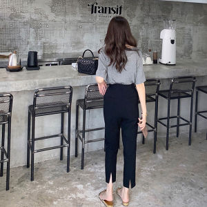 Smoke Tube Thin Plus Size Ladies Ninth Casual High Waist Suit Pants