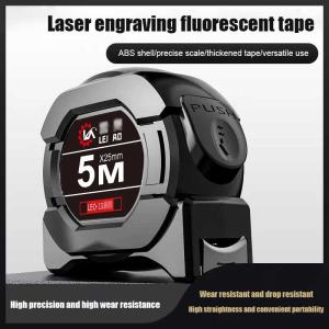 FF Penggaris Neon Presisi Tinggi Pita Pengunci Otomatis Penggaris Pengukur Anti Jatuh Tahan Aus COD