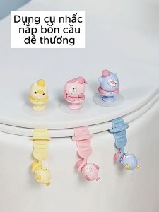 Dụng cụ nhấc nắp bồn cầu kháng khuẩn hình thú cưng chống bám bẩn đàn hồi tốt dễ thương