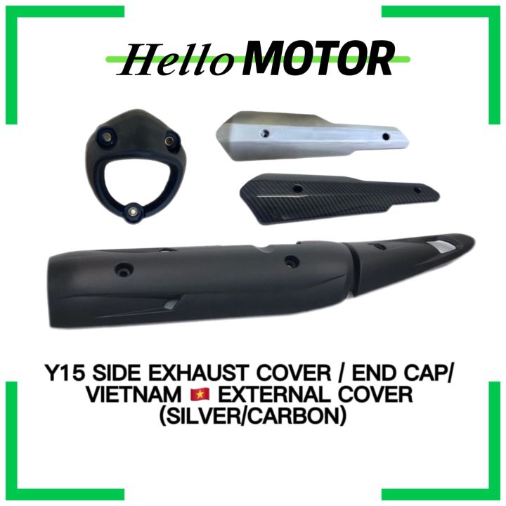 Y15 V1 V2 EXHAUST SIDE COVER TEPI COVERSET EXZOS EXCITER VIETNAM COVER