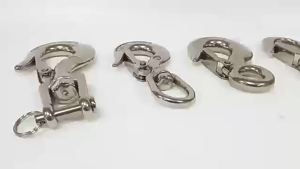 Silver 304 Stainless Steel American Type Trigger Clevis Swivel-Eye Lifting Snap Tone Hook with 150/ 350/650KG Loading Capacity