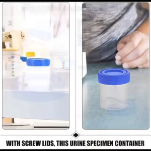 50pcs 40ml Disposable Urine Specimen Cup Clamshell Urine Cup Urine Specimen Containers For Lab