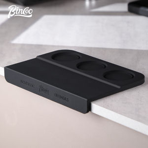 BINCOO แผ่นซิลิโคนสำหรับจัดเก็บพรมผงและแผ่นรองเสื่องัดแงะกาแฟอุปกรณ์เสริมเครื่องทำเอสเปรสโซ่