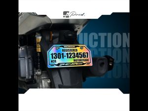 MAKAPAL 4mm Temporary Plate Registered for all motorcycle Standard size available Acrylic