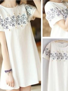 Summer Loose Midi Dress Womens Korean Style Short Sleeve Base Layer T-Shirt Handkerchief Casual Large Size Clothing