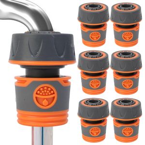 6Pcs Garden Hose Quick Connector Faucet Extender Hose Connection Joint Garden Water Pipe Connectors Watering Pipe Fittings