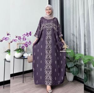 Kaftan Motif Yura Rayon Tebal Jumbo Ld 180 cm - Untuk Wanita Muslim