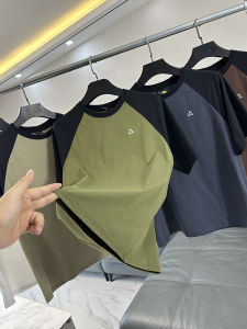 Lightweight Quick-Dry Mens T-Shirt Shoulder-Length Sleeve Moisture-Wicking Breathable round Neck Short Sleeve Fashionable Summer Top