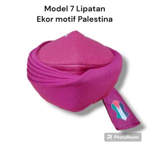 peci IMAMAH permanen MOTIF BUNTUT PALESTINA 5 meter 7 tingkat anak & dewasa