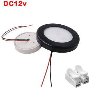 สปอตไลท์ไฟติดเพดาน DC12V ไฟดาวน์ไลท์ LED 3W 7W พื้นผิวติดตั้งบางเฉียบจุดแสดงตู้