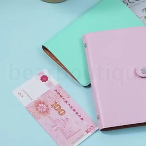 A6 100 Days Envelope Challenge Binder Money Saving Planner Notebook Pockets Storage Cash Envelope