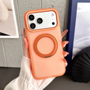 szhaiyu | Matte Magnetic For Magsafe Phone Case For iPhone 18 17 16 15 Pro Max 18Pro 17Pro 16Pro 15Pro With 360° Bracket Stand Back Cover