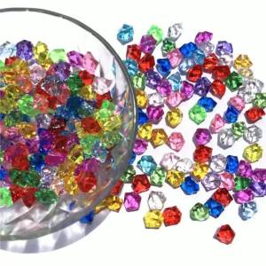 200PCS Acrylic Stones Crystal Acrylic Gem Stone Kids Mixed Color Ornaments Vase Wedding Party 6*9mm Accessories DIYJewelry Decor