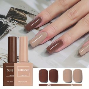 Autumn Brown Gel Nail Polish Set – 2 Colors Nude Coffee Shades-15ml  Long-Lasting Soak Off Nail Gel Perfect Fall Manicure Kit