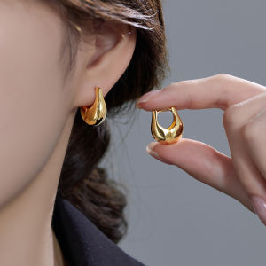 Luxurious Minimalist Golden Teardrop Earrings