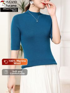 TUCANO | French Style Round Collar Mid Sleeve Sweater 100% Wool