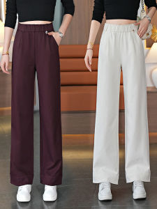 High WaistWide Leg CropFlowering BudsCasual TrousersFor WomenSummerAutureNew StyleCasual LooseSlimming Drapey Trousers