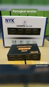 COD Adaptor HDMI Splitter 1x4 Port Resolusi 4K - HDMI Splitter / Spliter Cabang 4 Port - AIXXCOPC-48