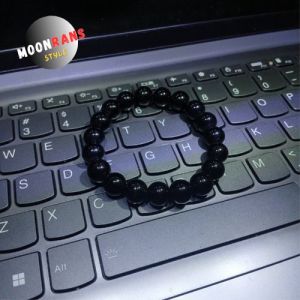 gelang batu warna hitam jumbo// gelang limbat warna hitam jumbo// G15