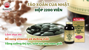 TẢO XOẮN SPIRULINA NHẬT BẢN (HỘP 2200 VIÊN)