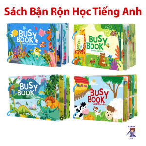 Sách Bận Rộn Bóc Dán Busy Book Montessori - Cho Bé Học Tiếng Anh Phát Triển Tư Duy Thủ Công DIY