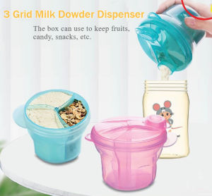 3 Grid Baby Milk Powder Storage Infant Portable Milk Powder Box Dispenser Food Container Kids Food Storage Snack box