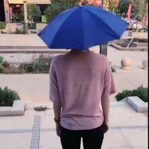 Foldable Head Umbrella Cap Men Women Outdoor Anti Rain Sun UV Protection Fishing Portable Headwear Hat