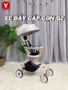 Xe Đẩy Du Lịch Gấp Gọn Đảo Chiều Cho Bé V-BABY Q2