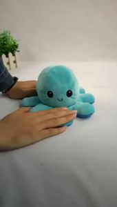 UMI 20cm Reversible Flip Octopus Doll Patung Sotong Mainan Soft Toys Plush Bipolar Plushie Stuffed Toy  Kids Birthday Gift