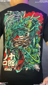 CLOWOR Roronoa Zoro Santoryu Dragon One Piece Anime T-Shirt