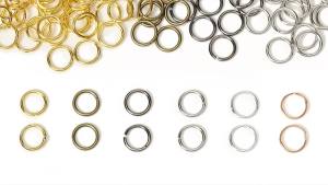 Bộ 200 Chiếc Vòng Nhảy Kim Loại Đơn Lỗ Kích Thước 3-12mm Dùng Làm Đồ Trang Sức Tự Chế - Vòng Chia Đôi Màu Đồng Cổ/vàng/bạc/vàng Hồng