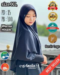 Jilbab Antem Size XL BORDIR bahan kaos