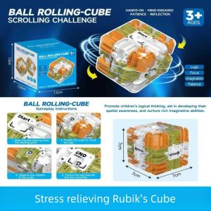 Large 3D Maze Cube Puzzle Toy Children Multiplayer Battle Cube Kids Adults Logical Thinking Sensory Stress Relief Gift