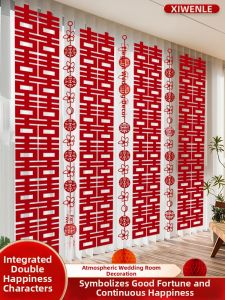 XIKUNLE | Long Stripe Wedding Decorative Couples Joy Character