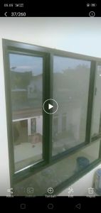 PINTU JENDELA ALUMINIUM SLIDING ORNAMENT ukuran T200xL140 komplit Tinggal pasang gratis packing kayu