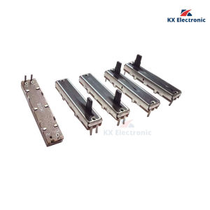 10pcs Straight Slide Push-Pull Potentiometer 45mm B10K 30 Stroke Mono Mixer Fader Handle Length 10MM 3 Feet
