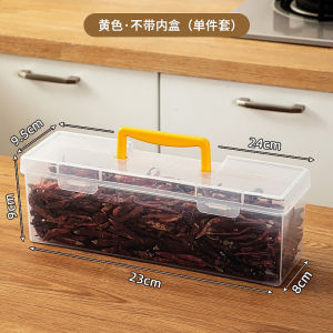 Large Capacity Transparent Spice Storage Box with Handle Stackable Seasoning Container Kitchen Spice Jar for Star Anise Cinnamon