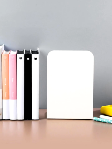 1/2Pcs Black White Bookends Stand Bookshelf Desktop Decorative Storage Rack Bookend Book Holder School