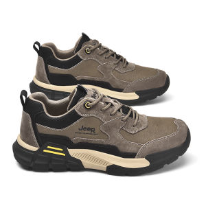 Jeep | Jeep Mens Autumn Winter Climbing Shoes Anti-Slip Comfortable Breathable Lightweight Rubber Outsole Supportive Casual Hiking Boots