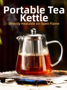 GIANXI | Heat-Resistant Borosilicate Glass Teapot For Stove